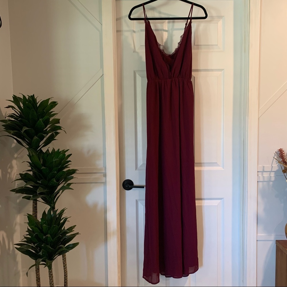 NWOT Tobi Burgundy Maxi Dress